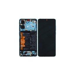 Display cu touchscreen, rama si acumulator Huawei P30, Aurora Blue, 02354HRH, Service Pack