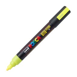 Marker universal UNI PC-5M Posca, 1.8-2.5 mm, galben fluorescent