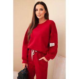 Kesi Włoski Set sweatshirt + pants butter red