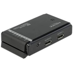 Delock DisplayPort 1.4 Switch 2 x 2 DisplayPort in to 1 x 2 DisplayPort out 8K, DisplayPort SwitchÂ (black)