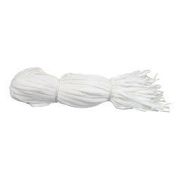 Set 50 perechi sireturi albe plate AR 120 cm