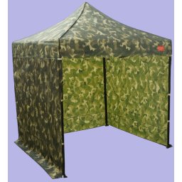 Pavilion de grădină 2x2m – din oțel, 3 pereţi laterali, Camuflaj