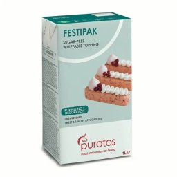 Crema Vegetala Festipak 26% Grasime, Fara Zahar adaugat, Puratos, 1 L