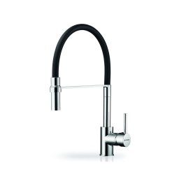 Pyramis 90939801 - Baterie chiuvetă SERINA cu braț flexibil crom/negru