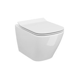 Cersanit S701-405 - Vas WC suspendat CITY SQUARE cu capac, ceramică, alb