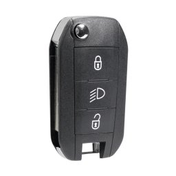 Cheie auto completa Techstar compatibila cu Peugeot Citroen, 3 butoane, HU83, 433MHz, cu chip ID46, telecomanda inclusa