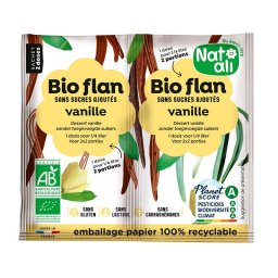Budinca de vanilie bio, 2 bucati x 4.5g, Nat-Ali