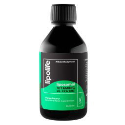 LVC3 - Vitamina C, D3, K2 plus Zinc lipozomala 240ml, Lipolife