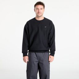 Hanorac Nike Solo Swoosh Men's Fleece Crew Black/ White
