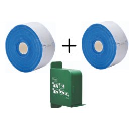 Pachet 2 seturi plasturi Plum albastru + cadou dispenser plasturi Plum