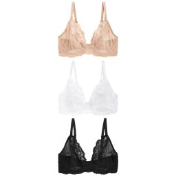 Next Sutien bej închis / negru / alb