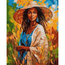 Set pictura pe numere, cu sasiu, Simturi in culori, 40x50 cm