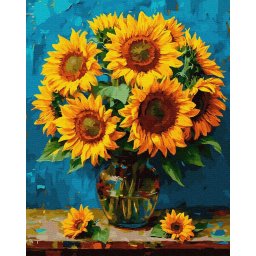 Set pictura pe numere, cu sasiu, Vara capturata, 40x50 cm