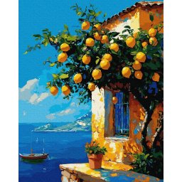 Set pictura pe numere, cu sasiu, Unde cresc lamaii, 40x50 cm