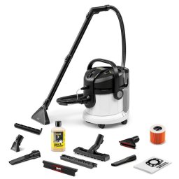 Aspirator Umed - Uscat cu Spray Extractie Karcher SE 4 Plus (1.081-170.0) Capacitate 4L 1000W Negru/Alb