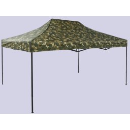Pavilion de grădină 3x4,5m – din oțel, Fără pereţi laterali, Camuflaj