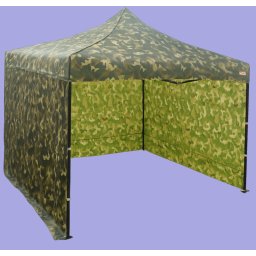Pavilion de grădină 3x3m – din aluminiu, 3 pereţi laterali, Camuflaj