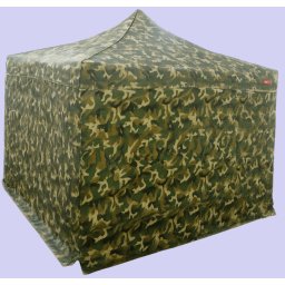 Pavilion de grădină 3x3m – din aluminiu, 4 pereţi laterali, Camuflaj