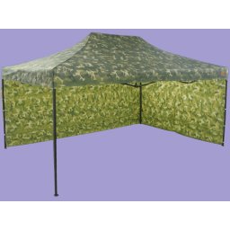 Pavilion de grădină 3x4,5m – din aluminiu, 2 pereţi laterali, Camuflaj