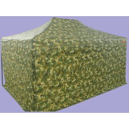 Pavilion de grădină 3x4,5m – din aluminiu, 4 pereţi laterali, Camuflaj