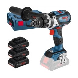 Bosch - GSB 18V-110 C - Masina de gaurit si insurubat cu percutie cu 3 acumulatori, Li-Ion, 18 V, 4 Ah, 110 Nm, motor fara perii, led iluminare, valiza speciala
