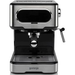 Espressor ESCM15DBK, 1100W, Rezervor de apa 1.5L, 15 bar, Negru/Argintiu