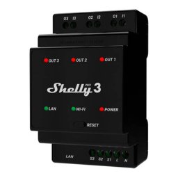 Releu WiFi Pro 3, Contor de Energie, Din Rail, 3 canale, 48A, Negru