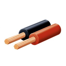 Cablu pentru difuzor, roşu-negru, 2x0,15 mm, 100 m/rolă