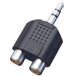 Adaptor audio, mufă stereo 3,5 mm - 2x prize RCA 3,5 mm