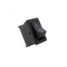 Comutator basculant mini, 250V, 1 circuit, negru