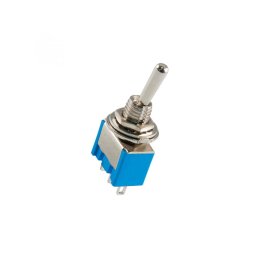 Comutator basculant, 250V, 1 circuit, 3 poziţii, cu mâner, cu comutare
