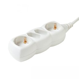 Prelungitor Prelungitor de reţea, 4 prize (2 euro + 2 cu împământare), 1,5 m, alb