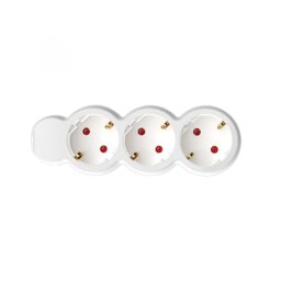 Prelungitor Prelungitor 3 prize, 3 m, 3x1,5mm2, alb