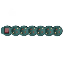 Prelungitor Prelungitor 6 prize, 3m, 3x1,5mm2, verde