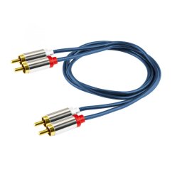 Accesorii Audio Hi-Fi Cablu audio, 2 mufe metalice RCA - 2 mufe metalice RCA, 1 m