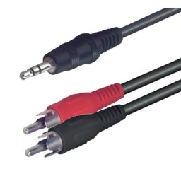 Accesorii Audio Hi-Fi Cablu audio, mufă stereo metalic 3,5 mm - 2 prize RCA, 5 m