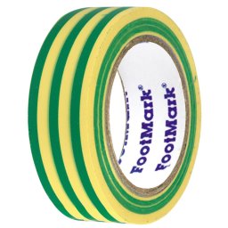 Bandă izolatoare, 20 m, verde/galben