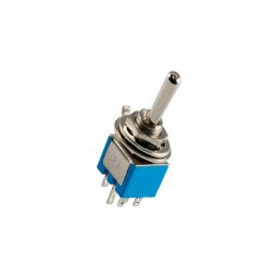 Comutator basculant, 250V, 2 circuite, cu mâner, cu comutare