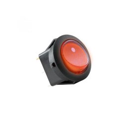 Comutator basculant cu bec, 12V, 1 circuit, roşu