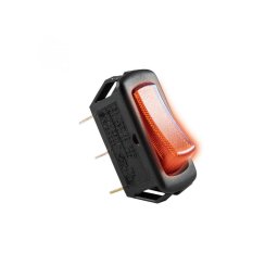 Comutator basculant cu bec, 250V, 1 circuit, roşu