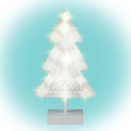 Decor pentru masă cu LED, brad, 4,5V