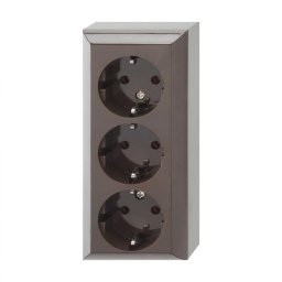 Priza 3p de interior, Business Line IP20, maro