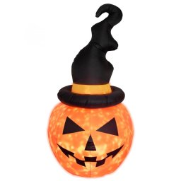 Halloween dovleac gonflabil, 180 cm, proiector LED in interior