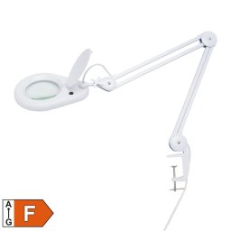 Lampa de masă cu lupa, cu LED, montabila pe masa