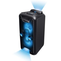 Boxa portabila Party, 2x20cm, acumulator, BT, LED Negru