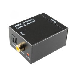 Convertor audio digital-analog, cu cablu optic