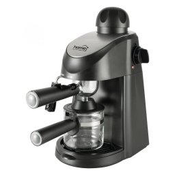 Espressor Mini Espressor Manual HG PR 06, 240W, 3.5 Bar, 0.24L, Capsule + Macinat, Portabil, Negru
