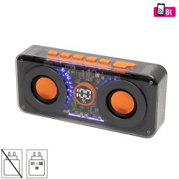 Boxa portabila 3000 mAh Difuzor wireless și player multimedia Negru