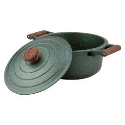 „Ωmega” oala cu strat antiaderent de piatră si capac 24cm