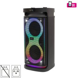 Boxa party, 2x15cm adâncime, acumulator, LED